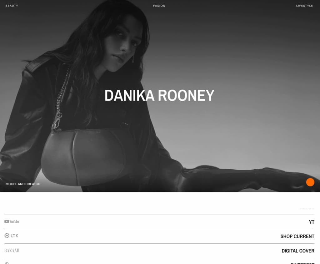 Danika Rooney media kit page